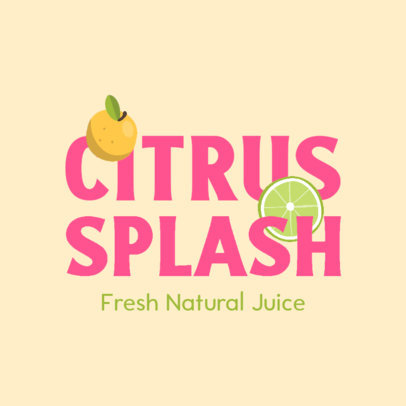 Juice Restaurant Logo Maker Featuring Fruits Graphics 4315d