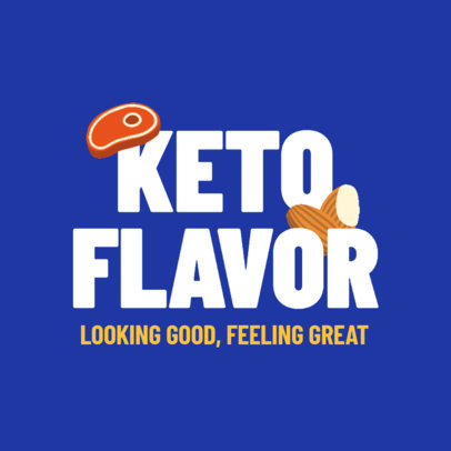 Logo Template for a Keto Diet-Focused Dietitian with Minimal Icons 4315i