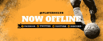 Twitch Banner Design Template with a Soccer Theme 3664