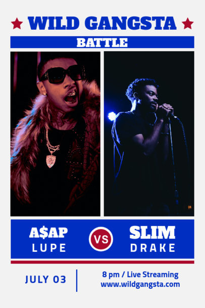 Poster Design Maker for a Freestyle Rap Battle 1896a-el1