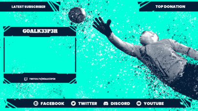Sports-Themed Twitch Overlay Design Maker with Soccer Graphics 3664c