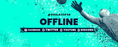 Sports-Themed Twitch Banner Design Maker with Soccer Graphics 3664c