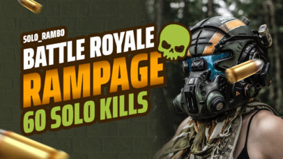 YouTube Thumbnail Template With a Battle Royale Gaming Theme 3947a-el1