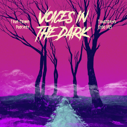 Podcast Cover Generator for an Unsolved Mysteries Show 4359i