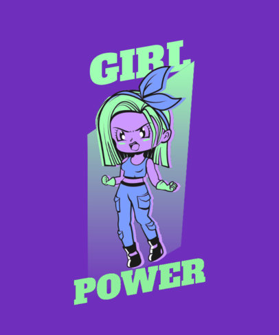 T-Shirt Design Maker with a Character Inspired by Dragon Ball