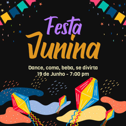 Instagram Post Template for a Traditional Festa Junina Celebration 3714a