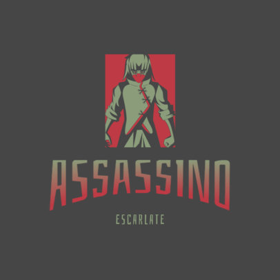 Logo Generator Featuring an Anime Assassin Inspired by Naruto 4373j