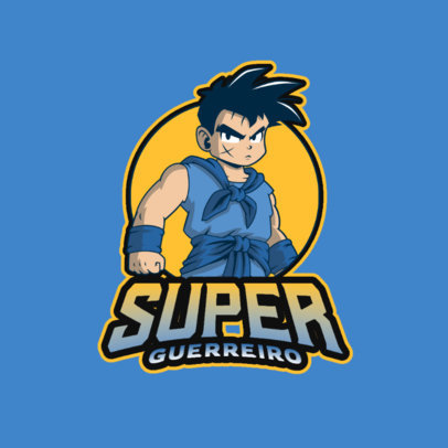 Gaming Logo Maker Featuring a Character Inspired by Yamcha from Dragon Ball 4378d