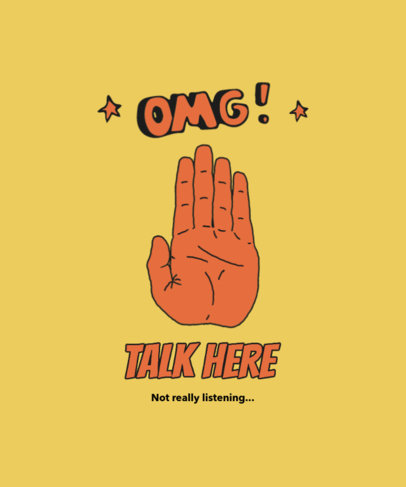 T-Shirt Design Maker Featuring a Hand Palm Graphic 4017a