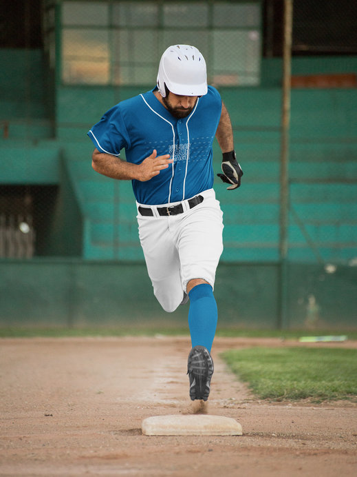 Placeit Baseball Uniform Builder Man Running at the Field