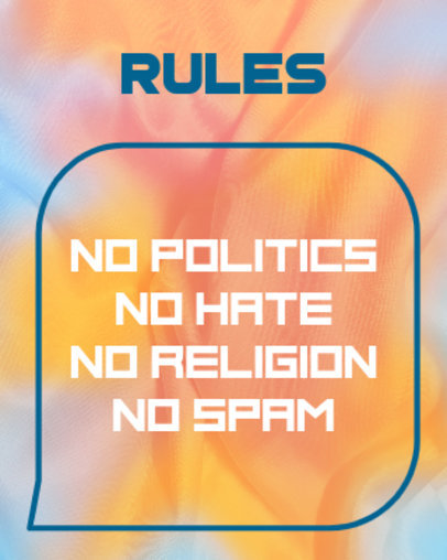 Placeit - Twitch Rules Panel Creator With a Colorful Texture Background