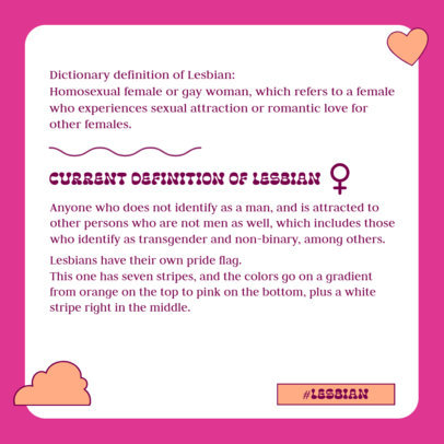 Placeit - Instagram Post Maker With Info About the Lesbian Flag