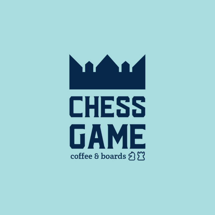 Placeit Board Game Coffee Shop Logo Maker with a Chess Theme