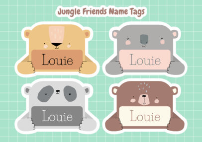 Name Tag Maker Design Templates | T-Shirts, Insta Stories ...