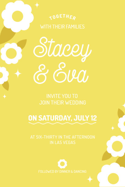 Wedding Invitation Creator Featuring Flower Graphics