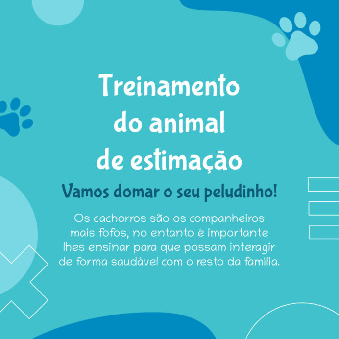 Placeit Dog Training Instagram Post Generator Featuring Paw Graphics