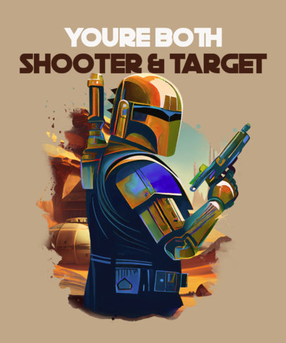 Quote T-Shirt Design Creator Featuring a Theme Inspired by The Mandalorian