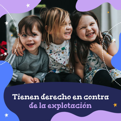 Placeit - Instagram Post Template Featuring Children's Rights