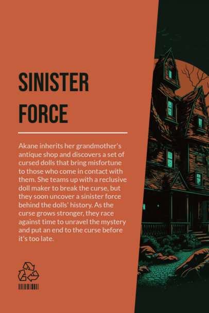 Placeit Manga Book Cover Maker Featuring an AI Generated Anime Graphic