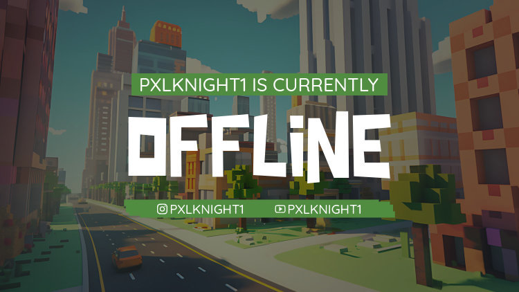 Placeit Twitch Offline Banner Template With Graphics Inspired by Roblox