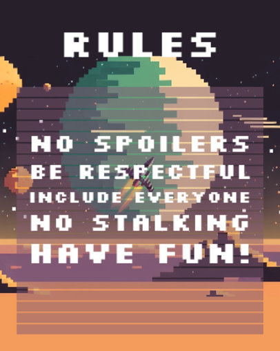 Placeit - Twitch Info Panel Template for Gamers Featuring Rules