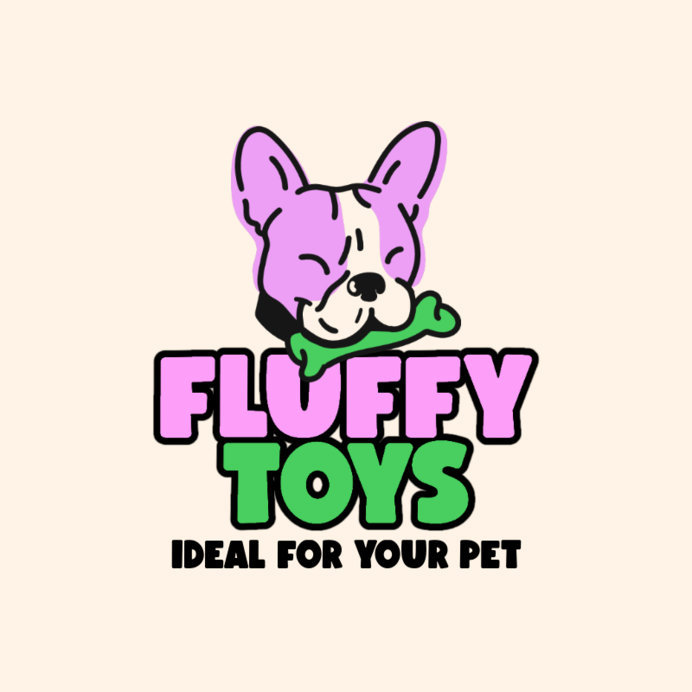 Placeit Logo Maker for a Pet Toy Store Featuring a Dog Graphic