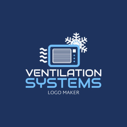 HVAC Logo Maker with Air Conditioning Icon 1179c