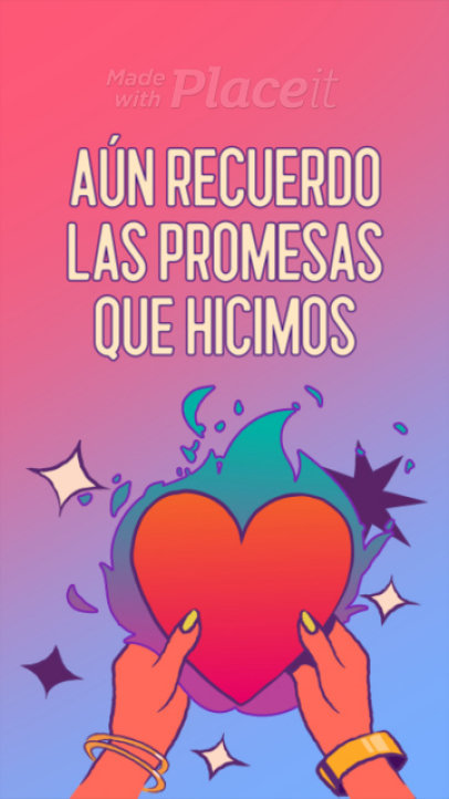 Musical Instagram Story Video Template Featuring Spanish Song Lyrics