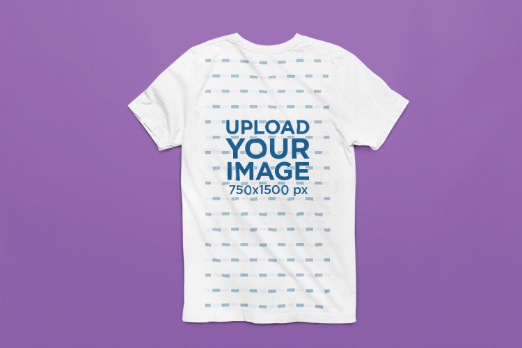 Placeit - Back-View T-Shirt Mockup Featuring a Simple Customizable