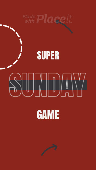 Instagram Story Video Generator to Promote a Super Football Match
