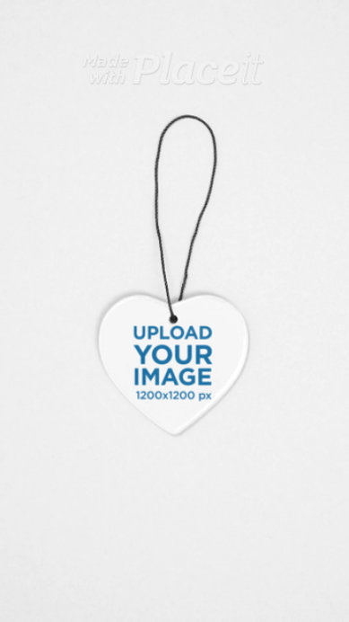 Placeit - Video of a Heart-Shaped Ceramic Ornament Featuring a