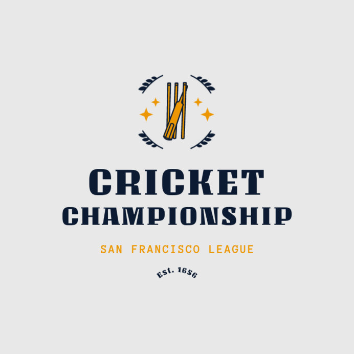 Placeit Cricket Championship Logo Creator with Bat Illustrations