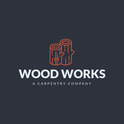 Carpenter Logo Maker with a Minimalistic Icon 1175f-3130