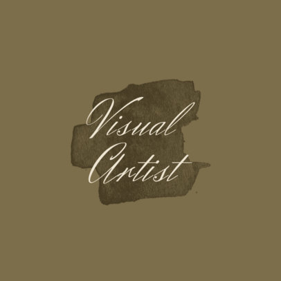 Monochromatic Logo Template for Visual Artists 1187b
