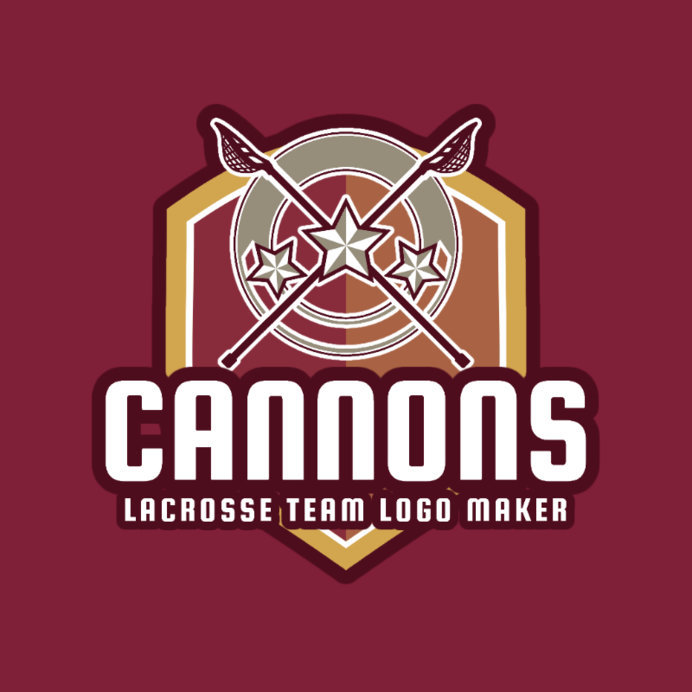 Placeit Lacrosse Logo Design Template with Star Graphics for a Women
