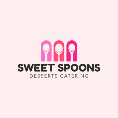 Desserts Catering Logo Maker with a Sweet Design 1923d