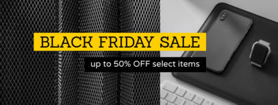 Black Friday Facebook Cover Maker with Electronic Devices in the Background 1084f -1784