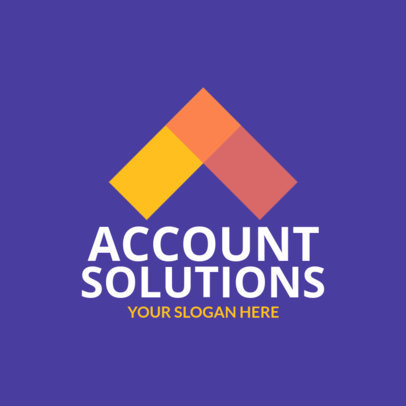 Account Solutions Logo Maker Featuring Geometric Shapes 1519b 2537