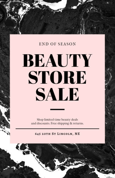 Flyer Maker for Beauty Shop with Textured Background 238a-1819