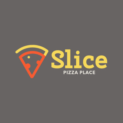 Restaurant Logo Template for a Pizza Place 1011f-40-el