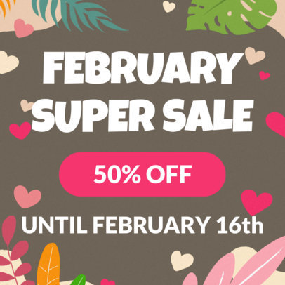 Banner Template for a Special Valentine's Day Discount 278g 1958