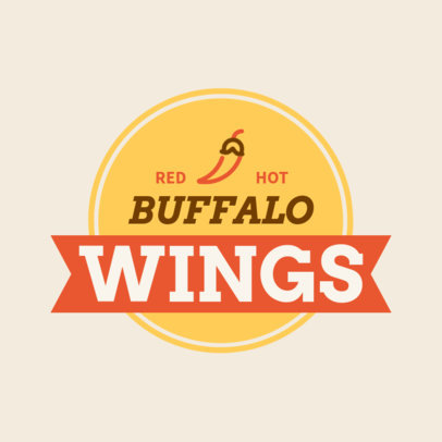 Chicken Wings Restaurant Logo Generator 1228g 273-el