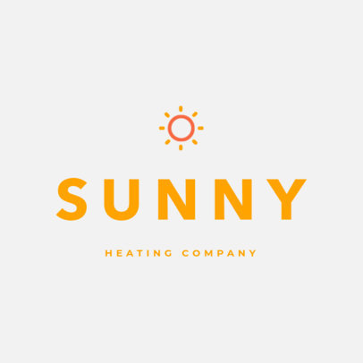 Logo Maker for a Heating Company with an Abstract Sun Graphic 272a-el
