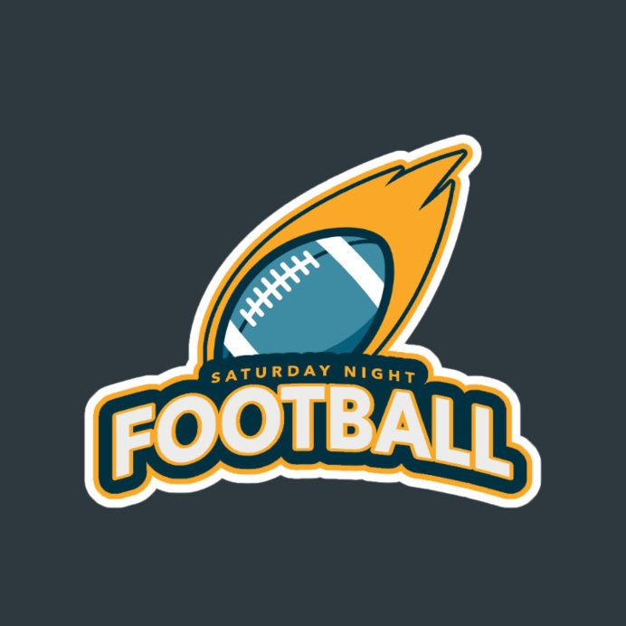 Placeit Illustrated Logo Template for a Sports Team With Football