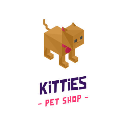 Pet Shop Logo Maker Featuring Isometric Animal Graphics 922-el1