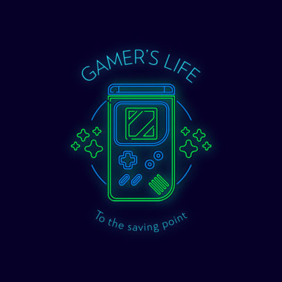 Placeit Gaming Logo Maker Featuring Retro Neon Graphics