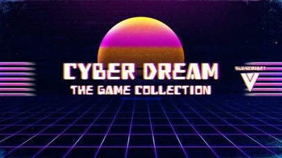 Retro-Themed YouTube Banner Maker for Gaming Channel 937c-el1