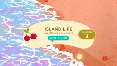 Placeit - YouTube Banner Maker with Animal Crossing-Inspired Illustrations