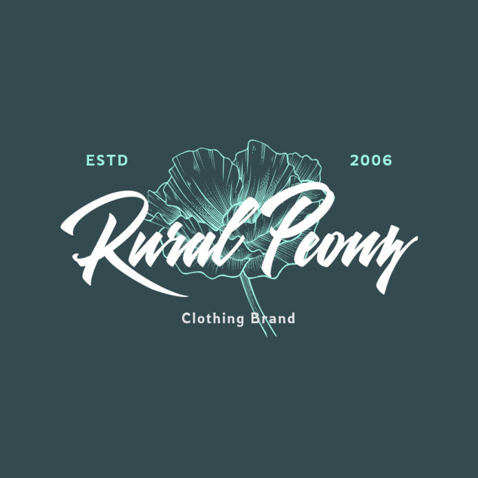 Placeit Clothing Brand Logo Maker with an Engraved Flower Graphic