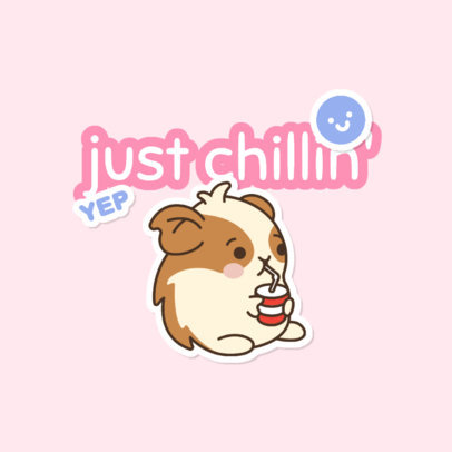 placeit cute twitch emote logo template with a korean aesthetic